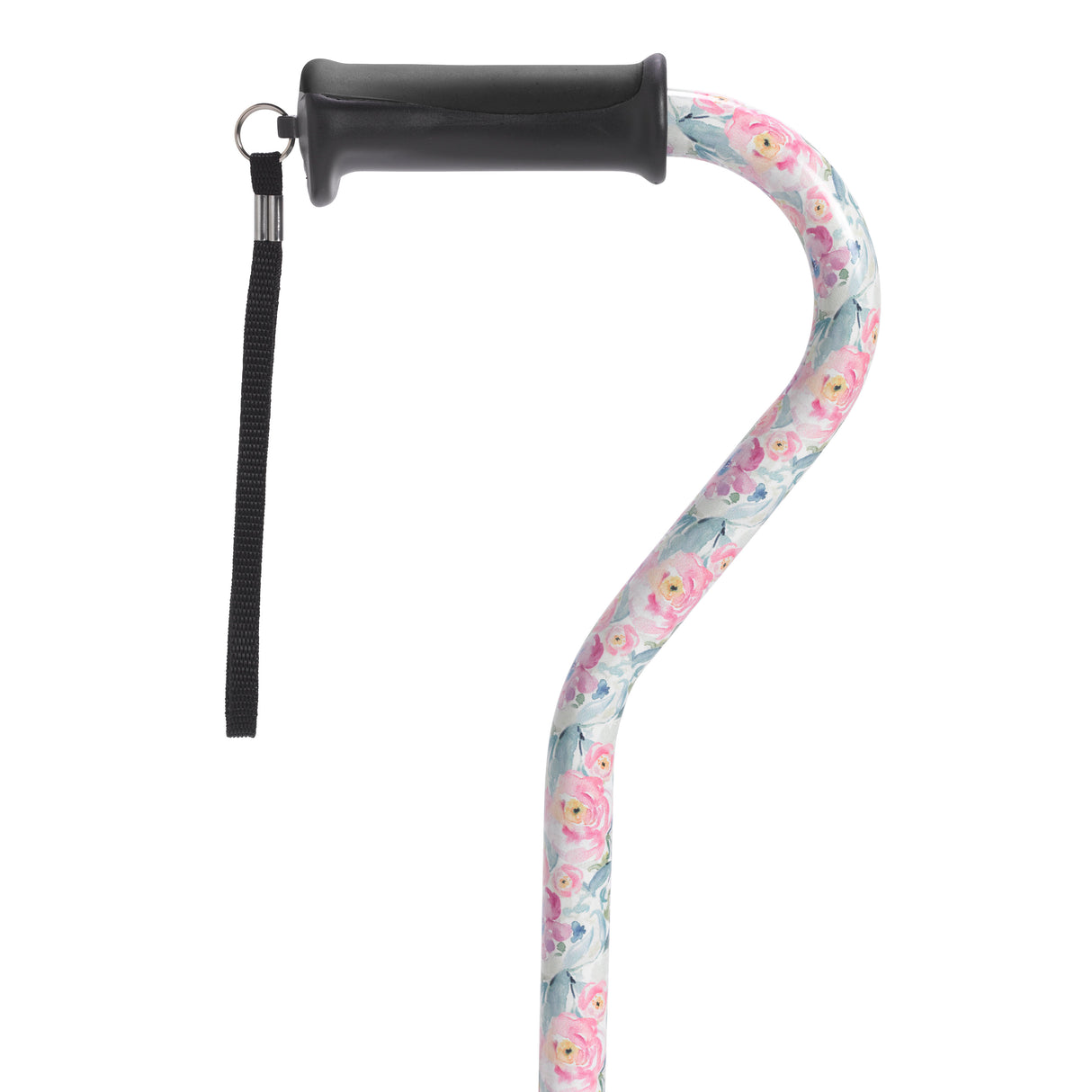 Adjustable Height Offset Handle Cane with Gel Hand Grip