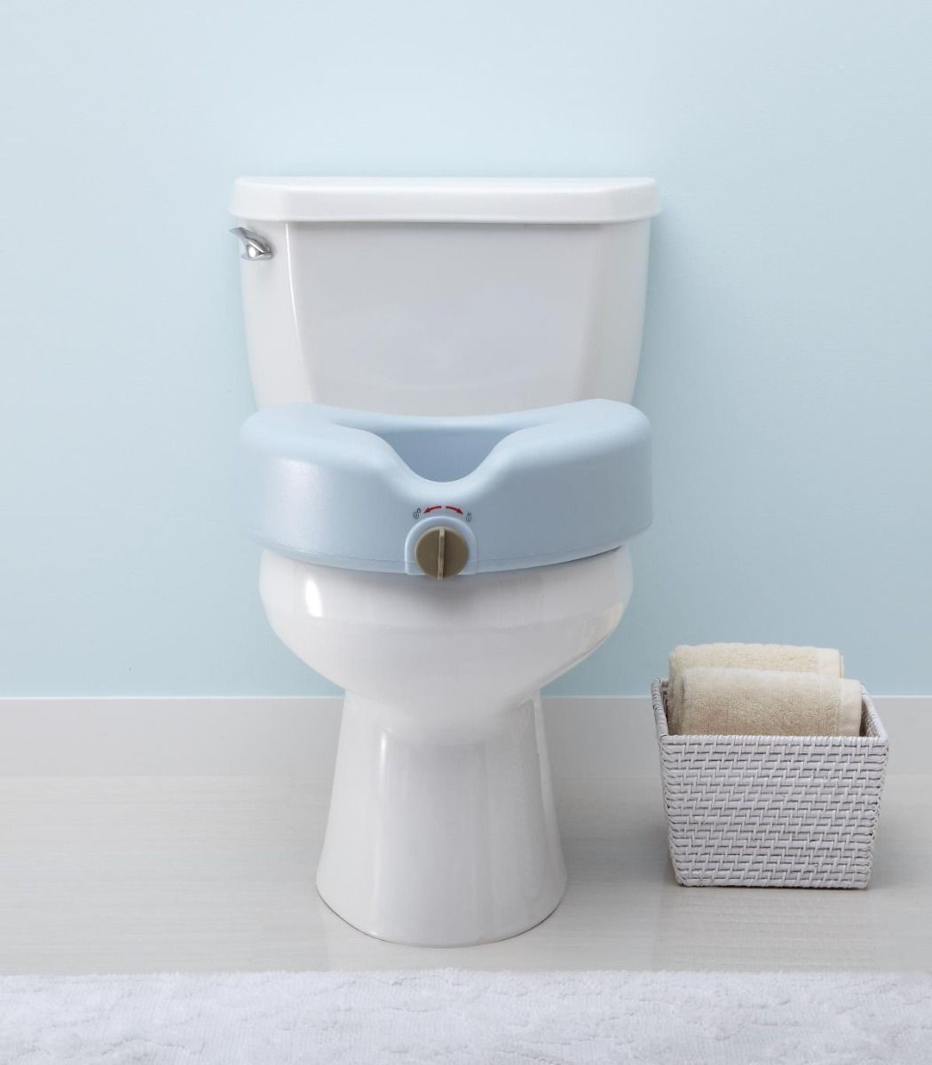 Siège de toilette surélevé verrouillable de 5 pouces (paquet de 3)