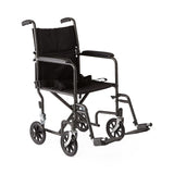 Silla de transporte básica Medline con asiento Hammertone de 19 pulgadas