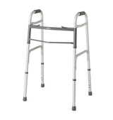 Medline Basic 2-Button Aluminum Folding Walker