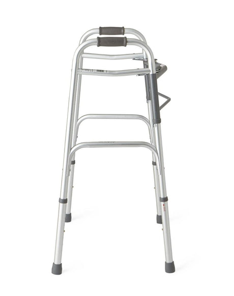 Medline Basic 2-Button Aluminum Folding Walker