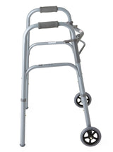 2-Button Folding Basic Steel Junior Walker with 5" Wheels (Pack of 4)