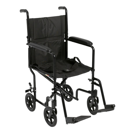 Fauteuil roulant de transport léger, siège 19", rouge