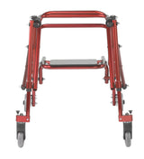 Andador posterior ligero Nimbo 2G con asiento, mediano, color rojo castillo