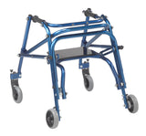 Andador posterior ligero Nimbo 2G con asiento, tamaño pequeño, color azul caballero