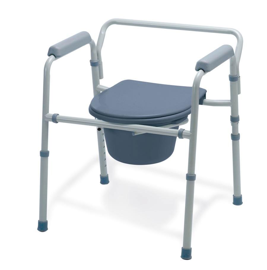 Chaise percée 3 en 1 en acier peint Medline EZ Care (lot de 4)