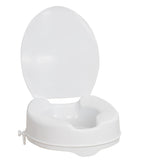 Raised Toilet Seat with Lid, White