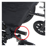 Fauteuil roulant léger à double essieu Cruiser X4 avec accoudoirs amovibles réglables, accoudoirs de bureau, repose-jambes élévateurs, siège de 18 po