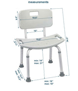 Bath Chair with Back Rest