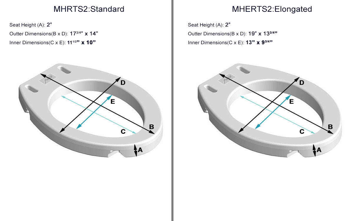 2” Raised Toilet Seat