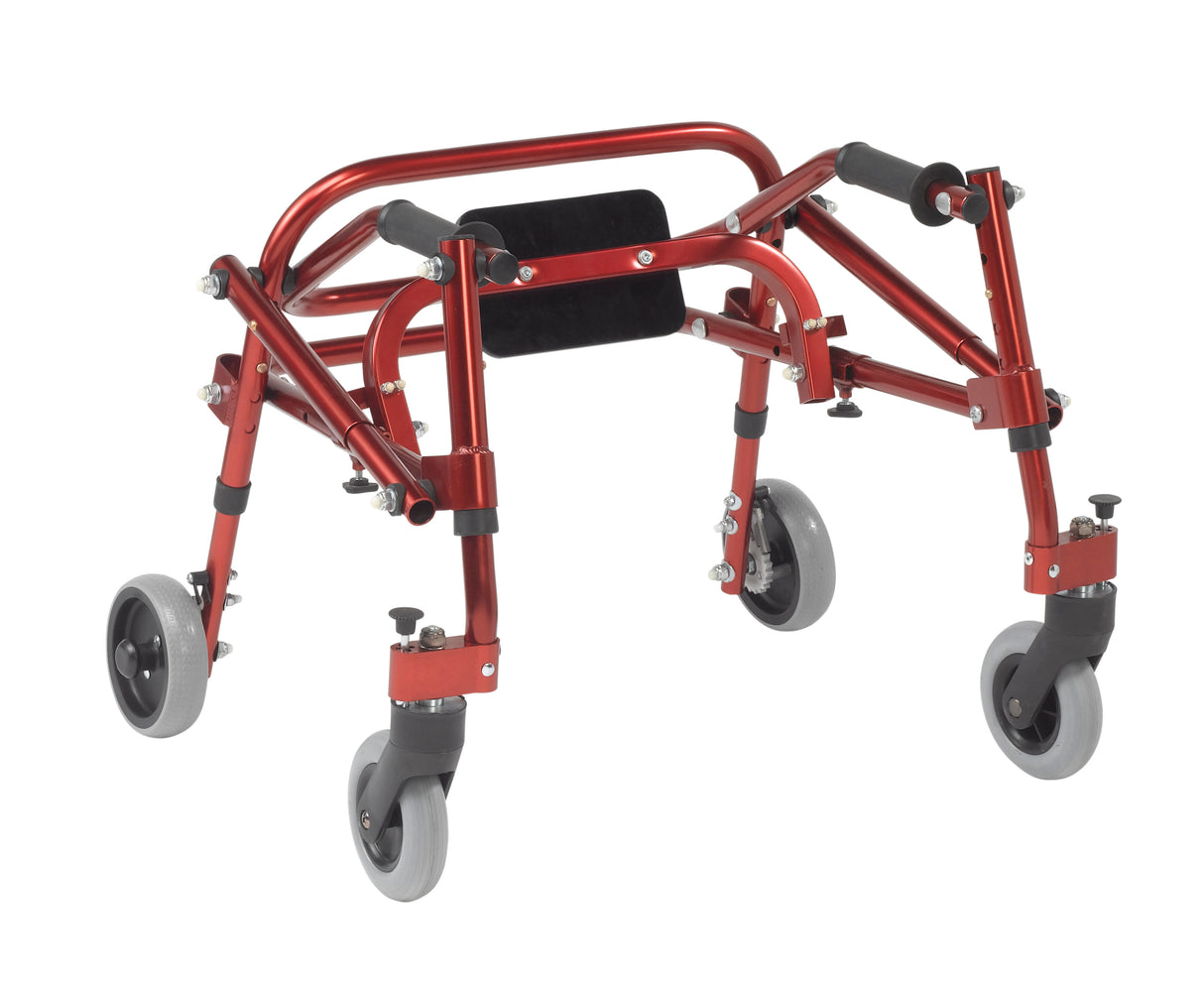 Nimbo 2G Lightweight Posterior Walker with Seat, Extra Small, Castle Red