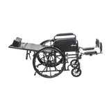 Silla de ruedas Silver Sport totalmente reclinable, brazos completos, asiento de 18"