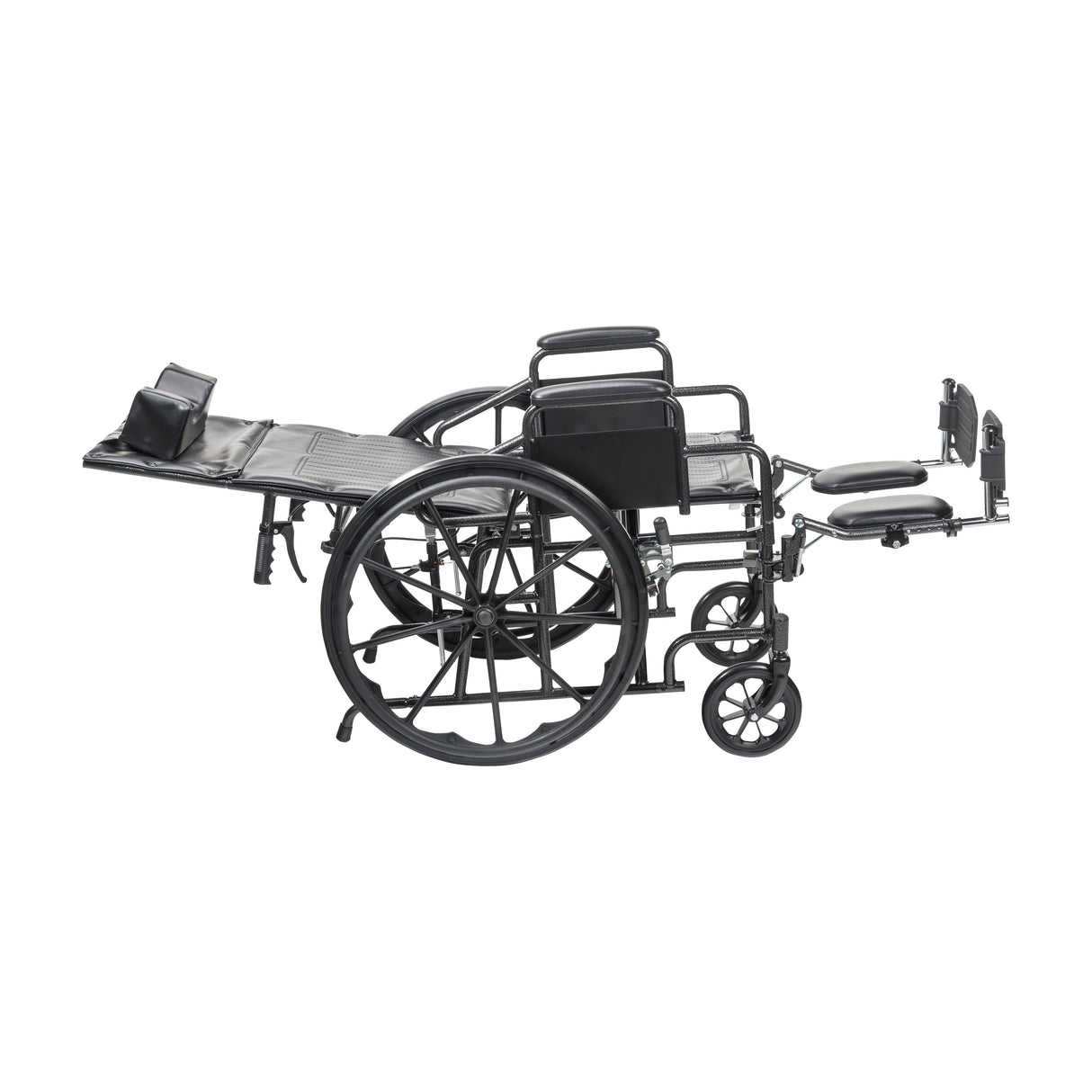 Silla de ruedas Silver Sport totalmente reclinable, brazos completos, asiento de 18"