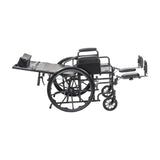 Silla de ruedas Silver Sport totalmente reclinable, brazos completos, asiento de 18"
