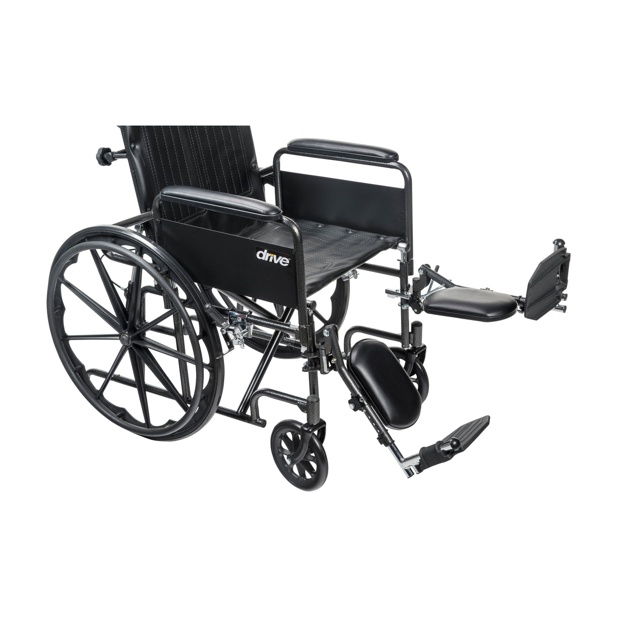 Silla de ruedas Silver Sport totalmente reclinable, brazos completos, asiento de 18"