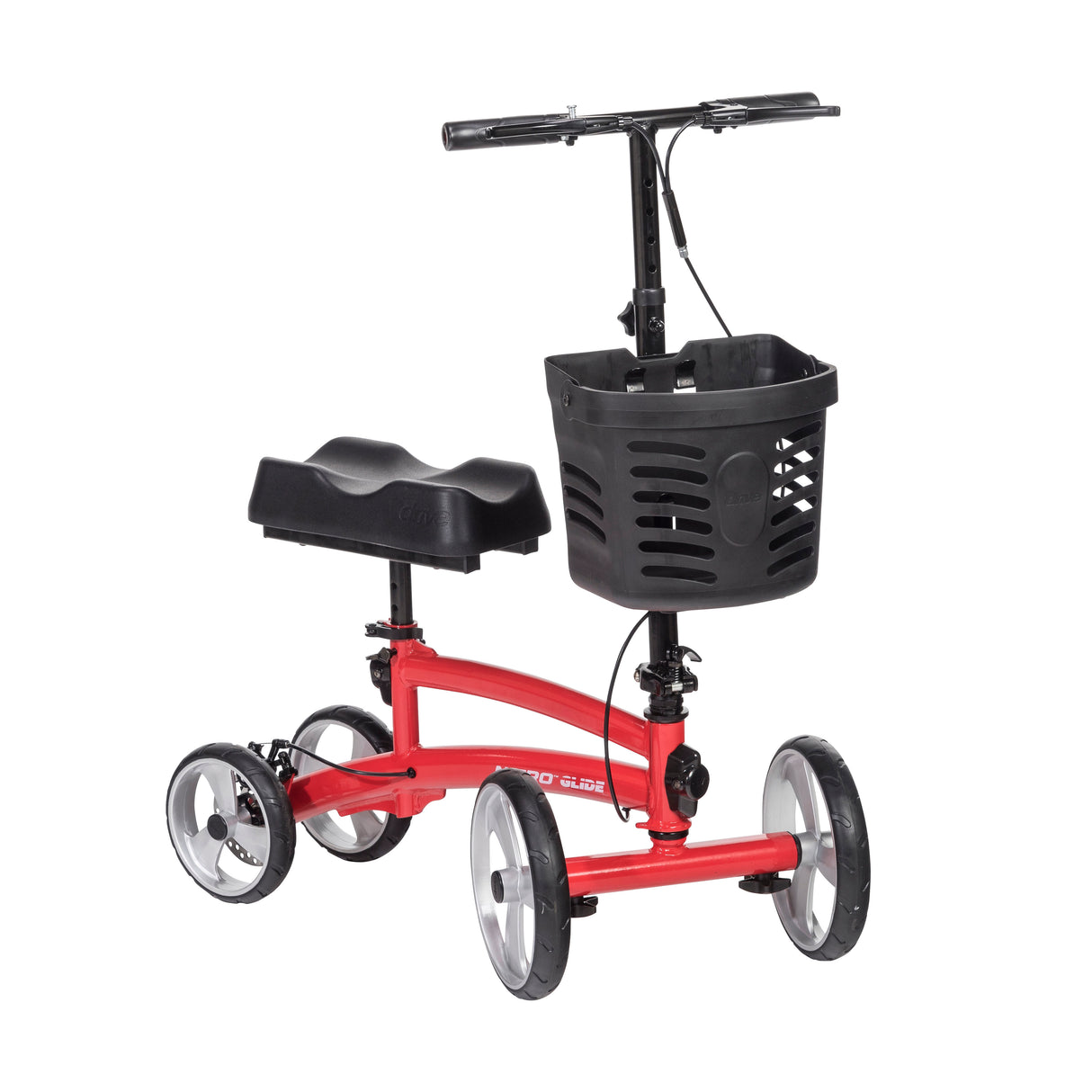 Alternative à la béquille pour scooter à genou Nitro Glide Knee Walker, rouge