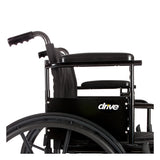 Fauteuil roulant léger à double essieu Cruiser X4 avec accoudoirs amovibles réglables, accoudoirs de bureau, repose-jambes élévateurs, siège de 18 po