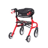 Andador con ruedas Nitro Sprint Rollator, altura Hemi, color rojo