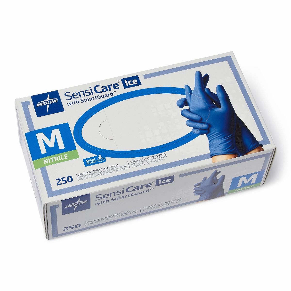 Medline SensiCare Ice Nitrile Exam Gloves