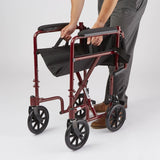 Silla de transporte básica de aluminio Medline