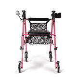 Medline Deluxe Posh Pink Zebra Rollator