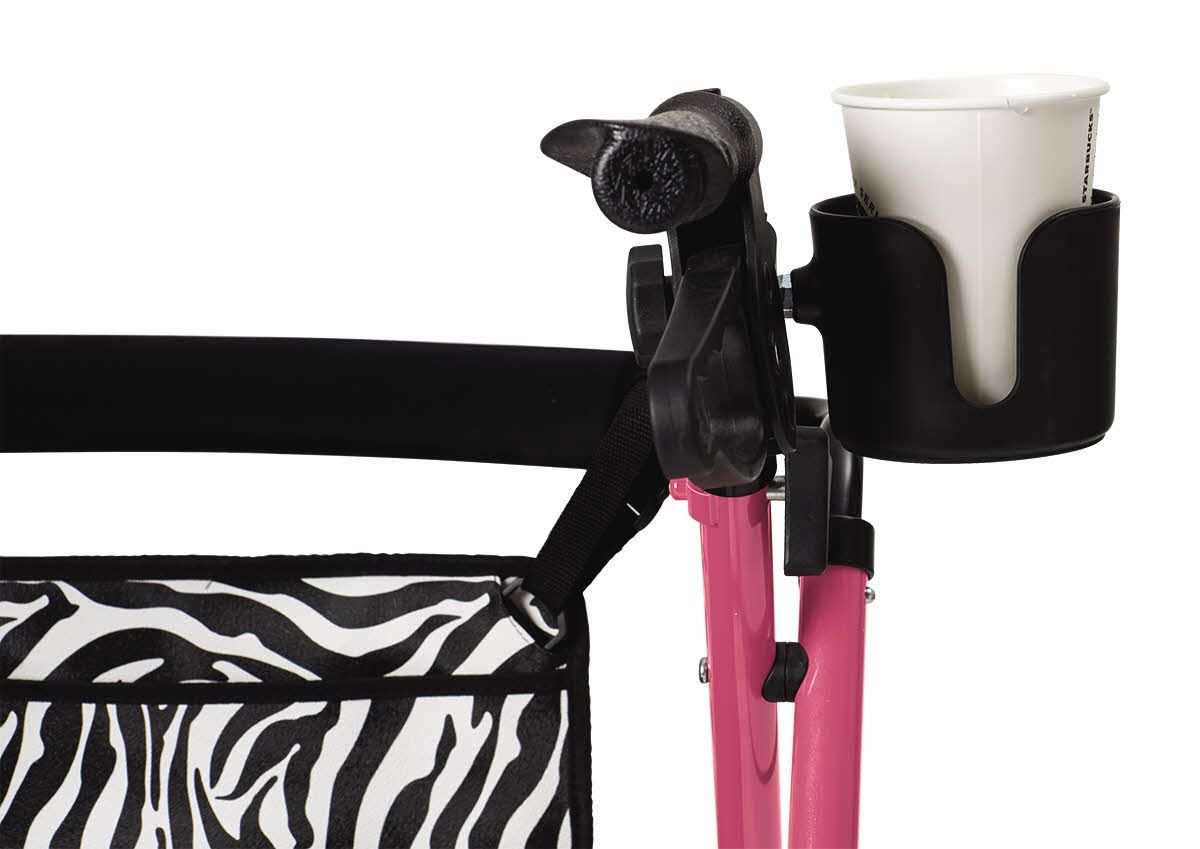 Medline Deluxe Posh Pink Zebra Rollator