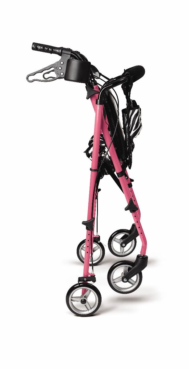 Andador con ruedas Medline Deluxe Posh Pink Zebra