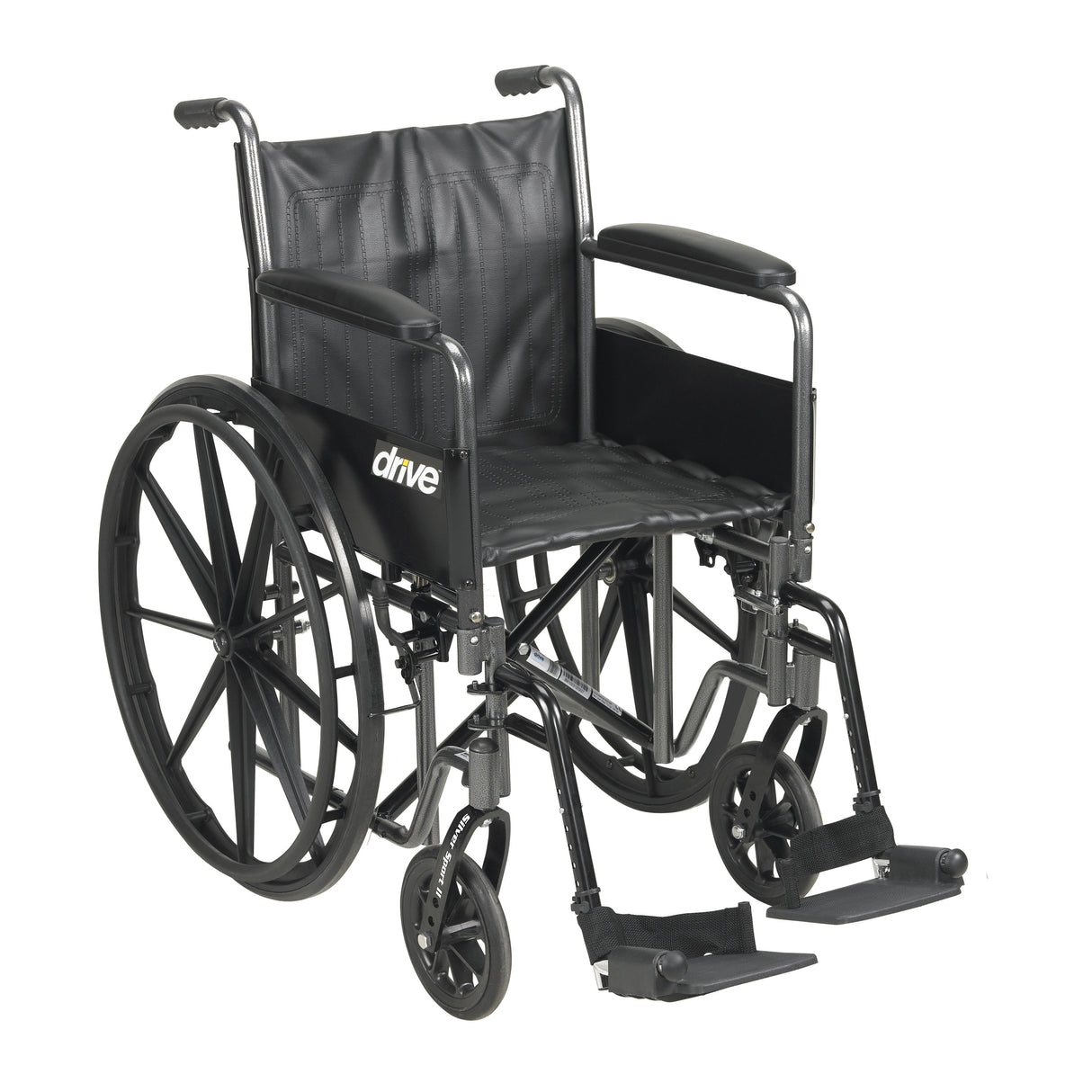 Silla de ruedas Silver Sport 2, brazos completos desmontables, reposapiés abatibles, asiento de 20"