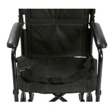 Silla de ruedas ligera para transporte, asiento de 19", color negro