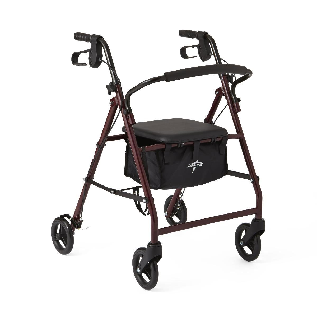 Medline Basic Steel Rollator W/ 6in Wheels