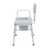 Padded Seat Transfer Bench with Commode Opening