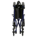 Lightweight Transport Wheelchair, 19" Seat, Blue