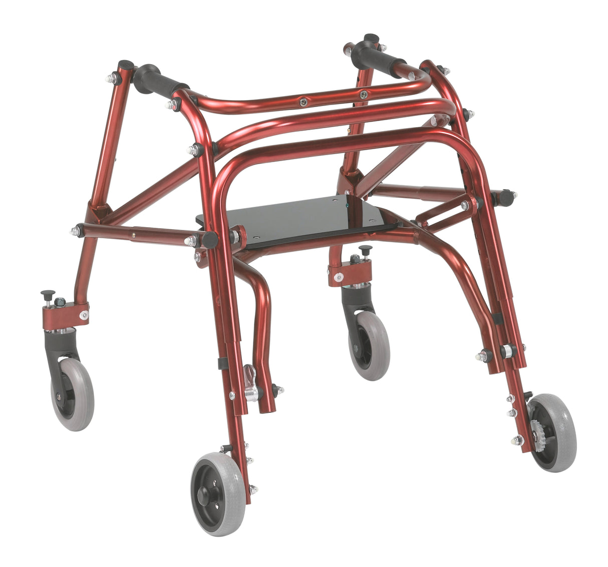 Nimbo 2G Lightweight Posterior Walker with Seat, Small, Castle Red