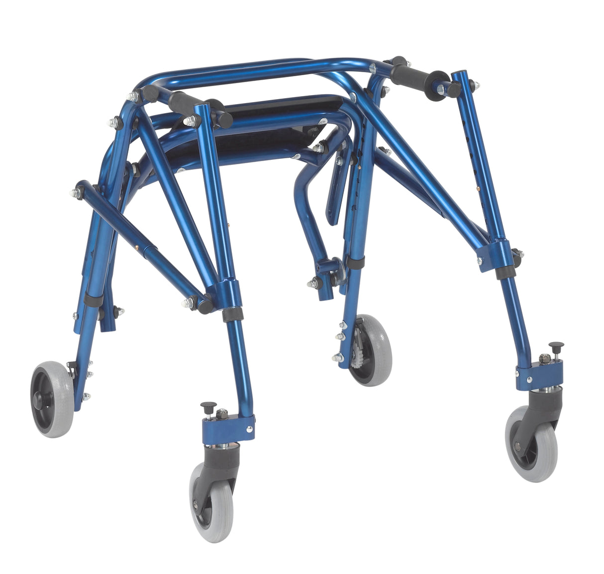 Andador posterior ligero Nimbo 2G con asiento, tamaño pequeño, color azul caballero