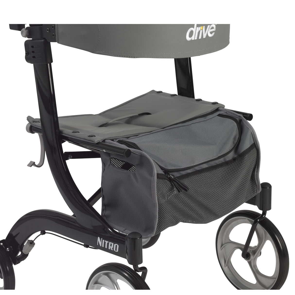 Nitro Euro Style Rollator Rolling Walker, Black