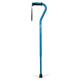 Adjustable Offset Handle Cane with Reflective Strap