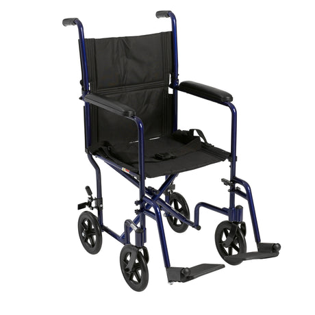 Fauteuil roulant de transport léger, siège 19", rouge