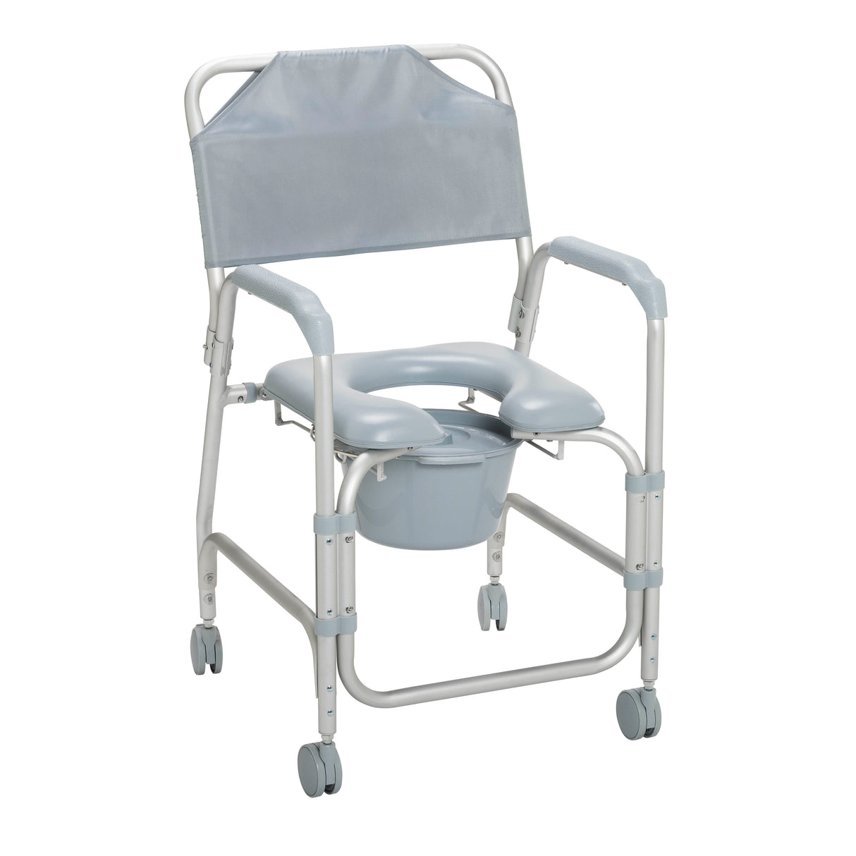 Lightweight Portable Shower Commode Chair with Casters