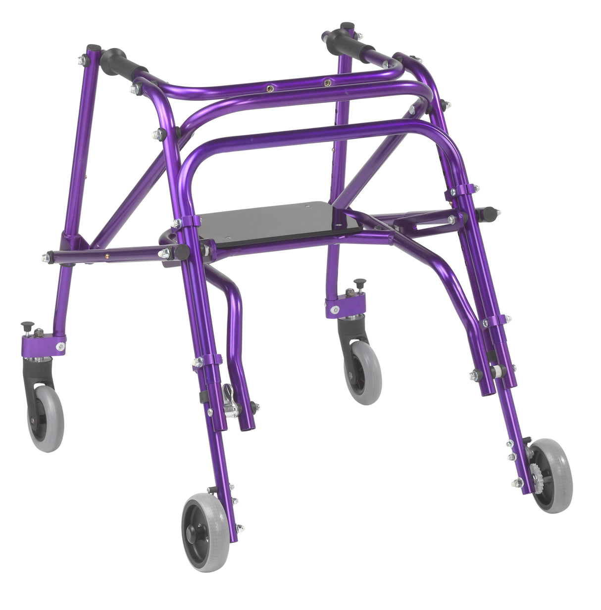 Andador posterior ligero Nimbo 2G con asiento, mediano, color morado mago