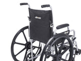 Fauteuil roulant de transport léger Poly Fly avec repose-pieds escamotables, siège de 20 po