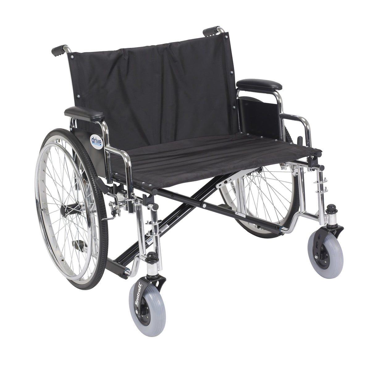 Sentra EC Heavy Duty Extra Wide Wheelchair, Detachable Desk Arms, 28" Seat