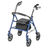 Four Wheel Rollator Rolling Walker with Fold Up Removable Back Support