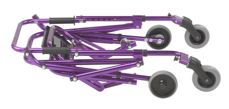 Andador posterior ligero Nimbo 2G con asiento, tamaño pequeño, color morado mago