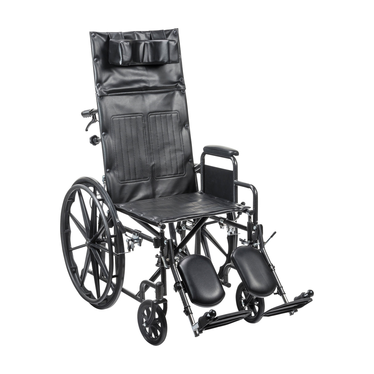Silla de ruedas Silver Sport totalmente reclinable, brazos completos, asiento de 18"