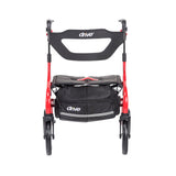 Andador con ruedas Nitro Sprint Rollator, altura Hemi, color rojo