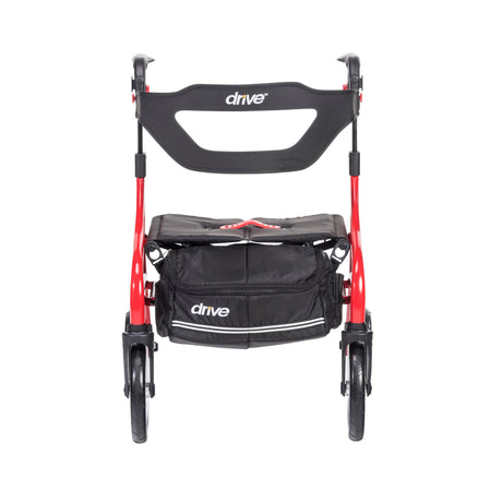 Andador con ruedas Nitro Sprint Rollator, altura Hemi, color rojo