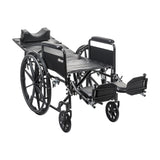 Silla de ruedas Silver Sport totalmente reclinable, brazos completos, asiento de 18"
