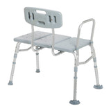 Plastic Tub Transfer Bench with Adjustable Backrest