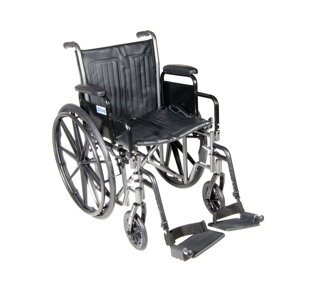 Fauteuil roulant Silver Sport 2, accoudoirs de bureau amovibles, repose-pieds escamotables, siège de 16 po