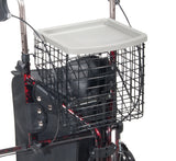3 Wheel Rollator Rolling Walker with Basket Tray and Pouch